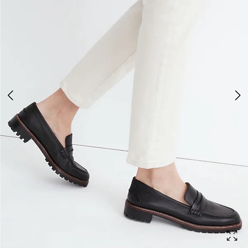 MADEWELL The Corinne Lugsole Loafer in True Black Size 8.5